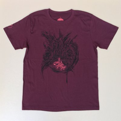 Photo1: ROSE SHARDS SAMPLE SHIRT - BURGUNDY