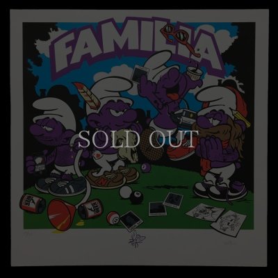 Photo2: Matching number set of Familia Smurfs - Purple & Green edition