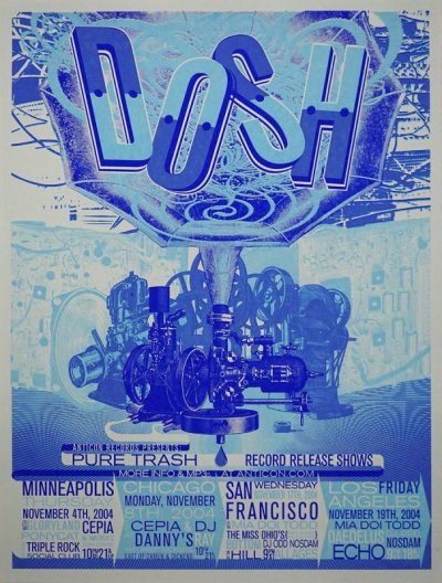 Photo1: DOSH: PURE TRASH ALBUM RELEASE PRINT - BLUE EDITION