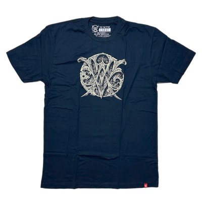Photo1: VACVVM Crest Logo Navy Shirt 