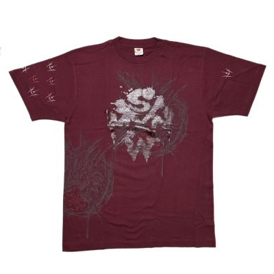 Photo1: MULTI TEST PRINT SHIRT